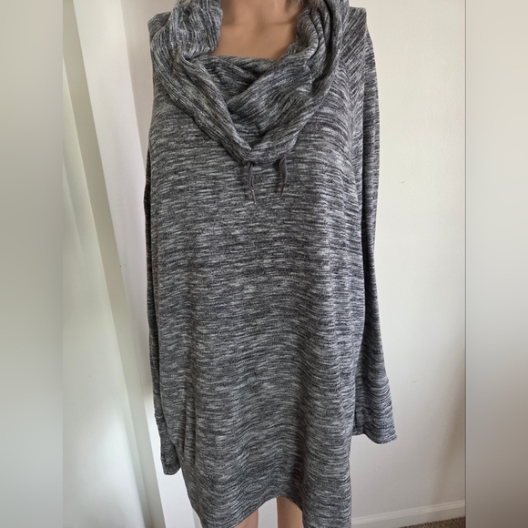 MTA Sport Tops - MTA Sport Heather Gray Cowl Neck Hoodie Size 1X Athleisure